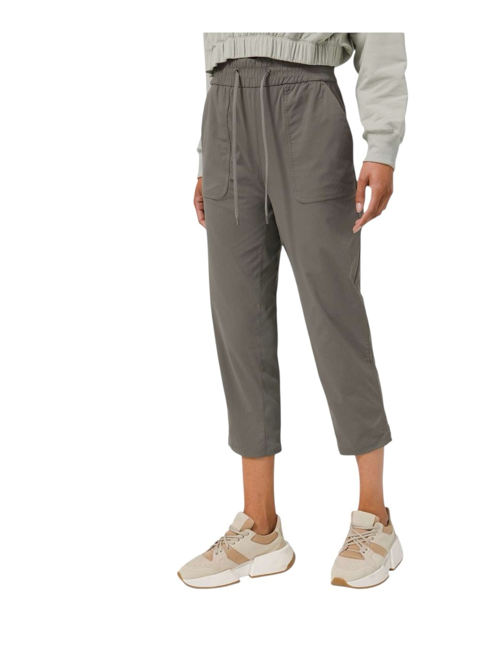 Lululemon Beyond the Studio Crop Sz 10 Grey Sage (First Release)